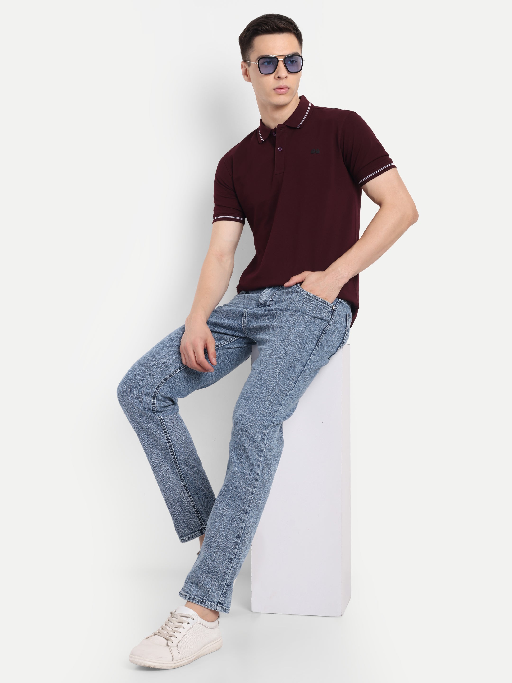 Light Blue  Stretchable Pants