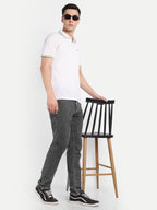 Charcoal Black Men's  Stretchable  Pant