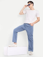Ice Blue Men's  Straight Fit Jeans