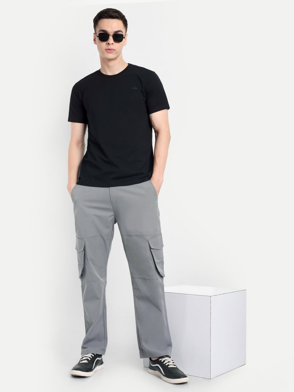 Dark Grey Men's Urban Style Cargos | Korean Fashion