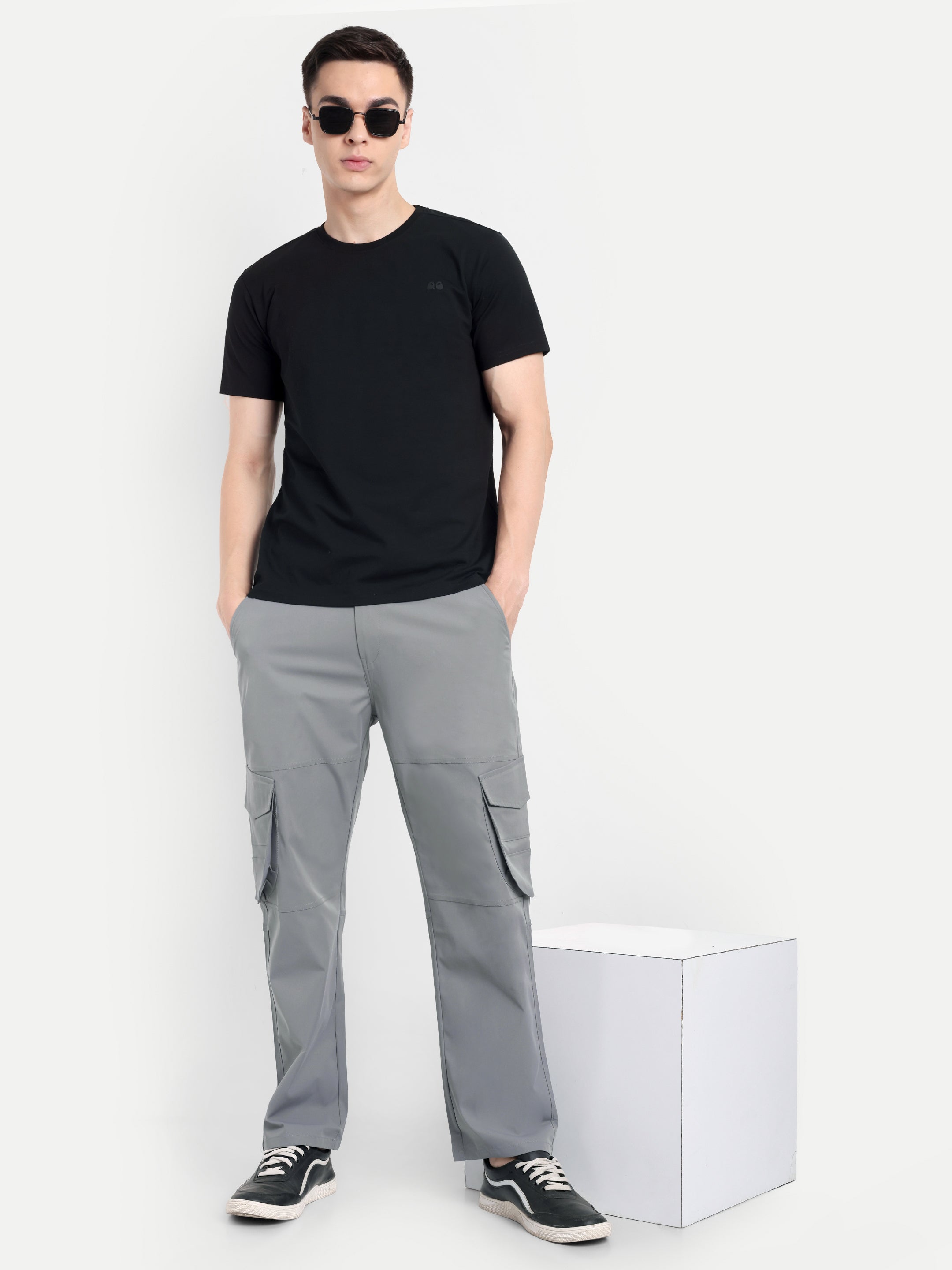 Dark Grey Men's Urban Style Cargos | Korean Fashion