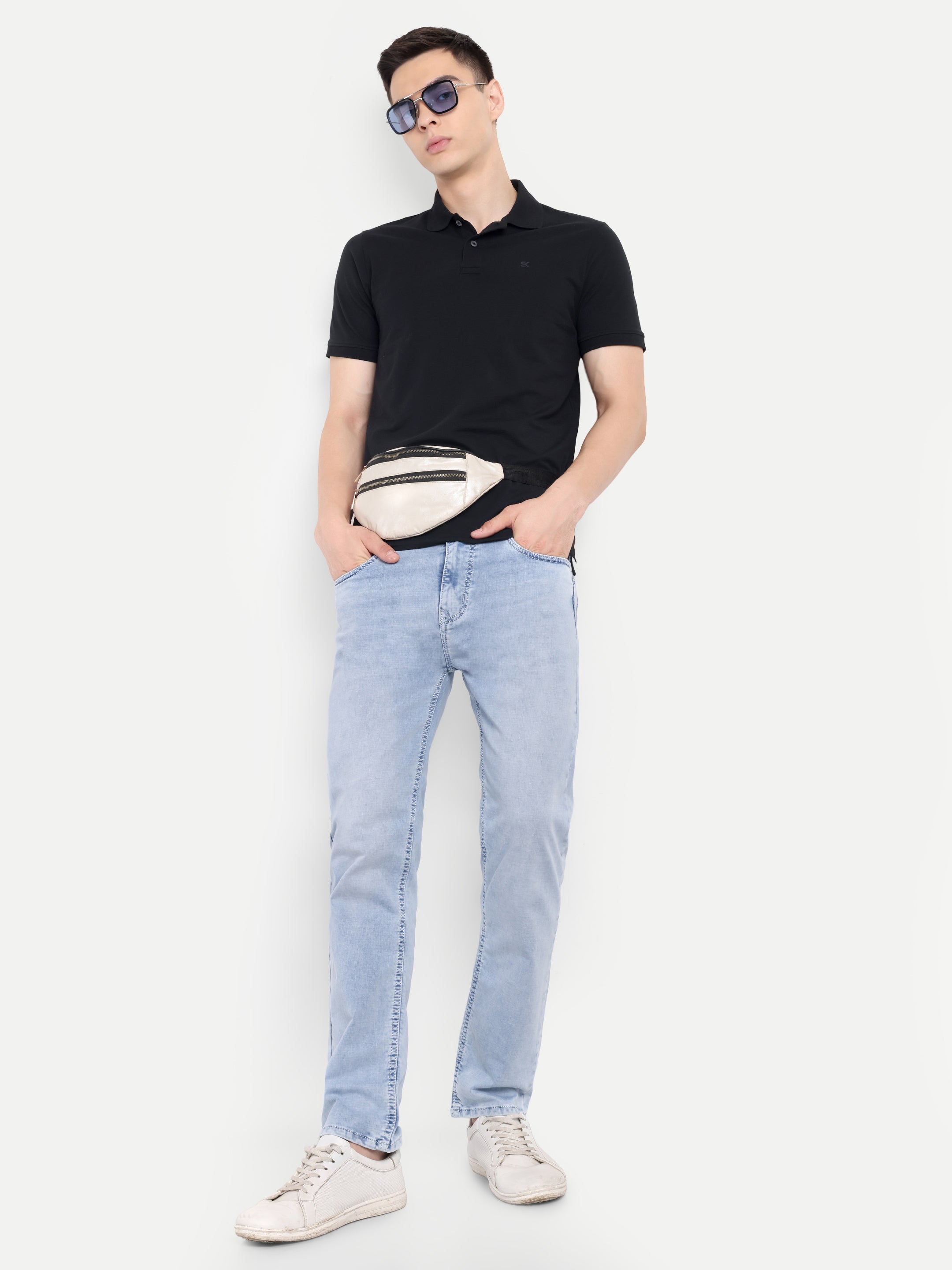 Ice Blue Men's  Stretchable Pant