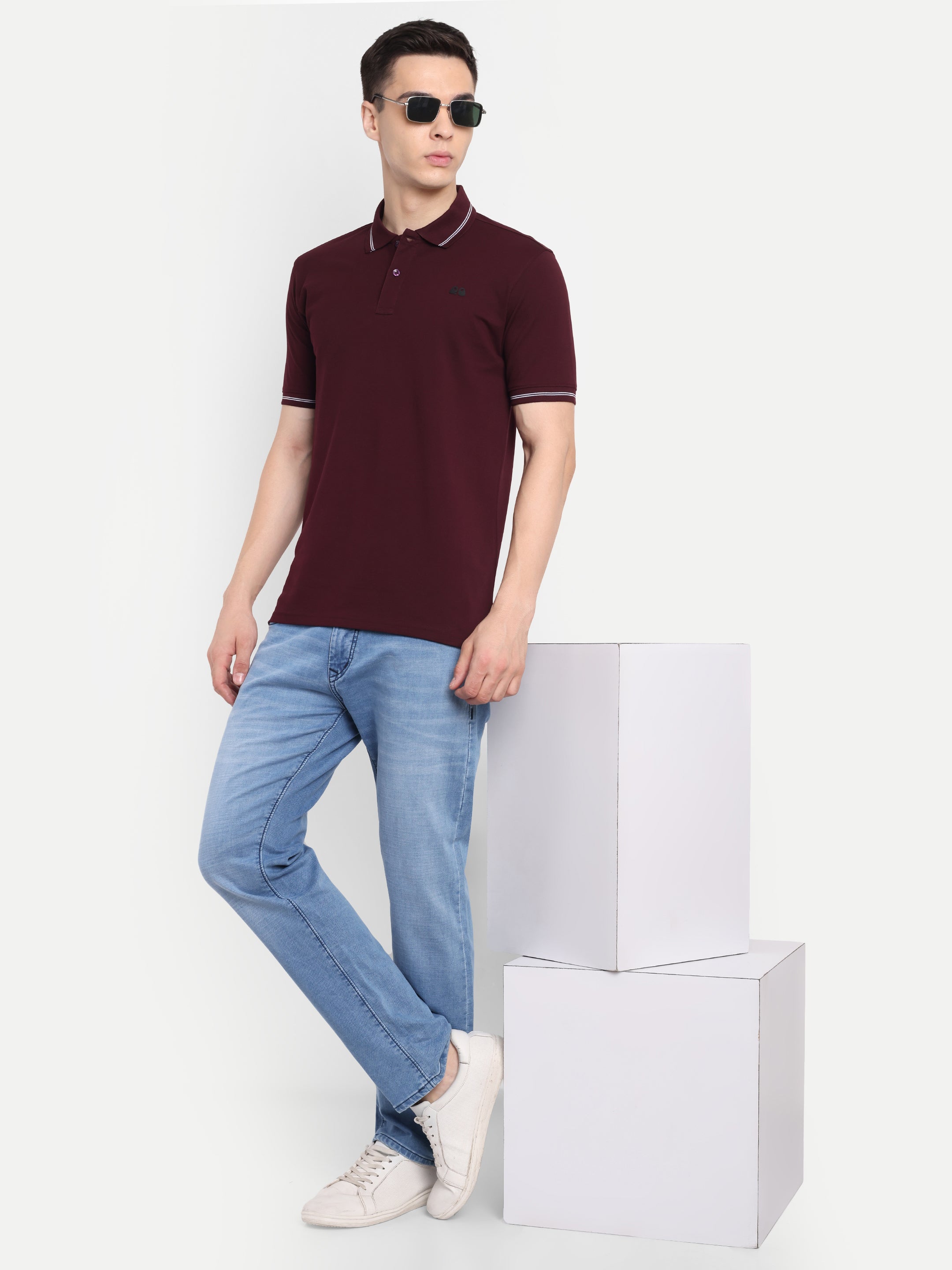 Sky Blue Men's Pant Stretchable