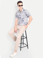 Men’s Off White Utility Cargo Pants with Drawstring Waist