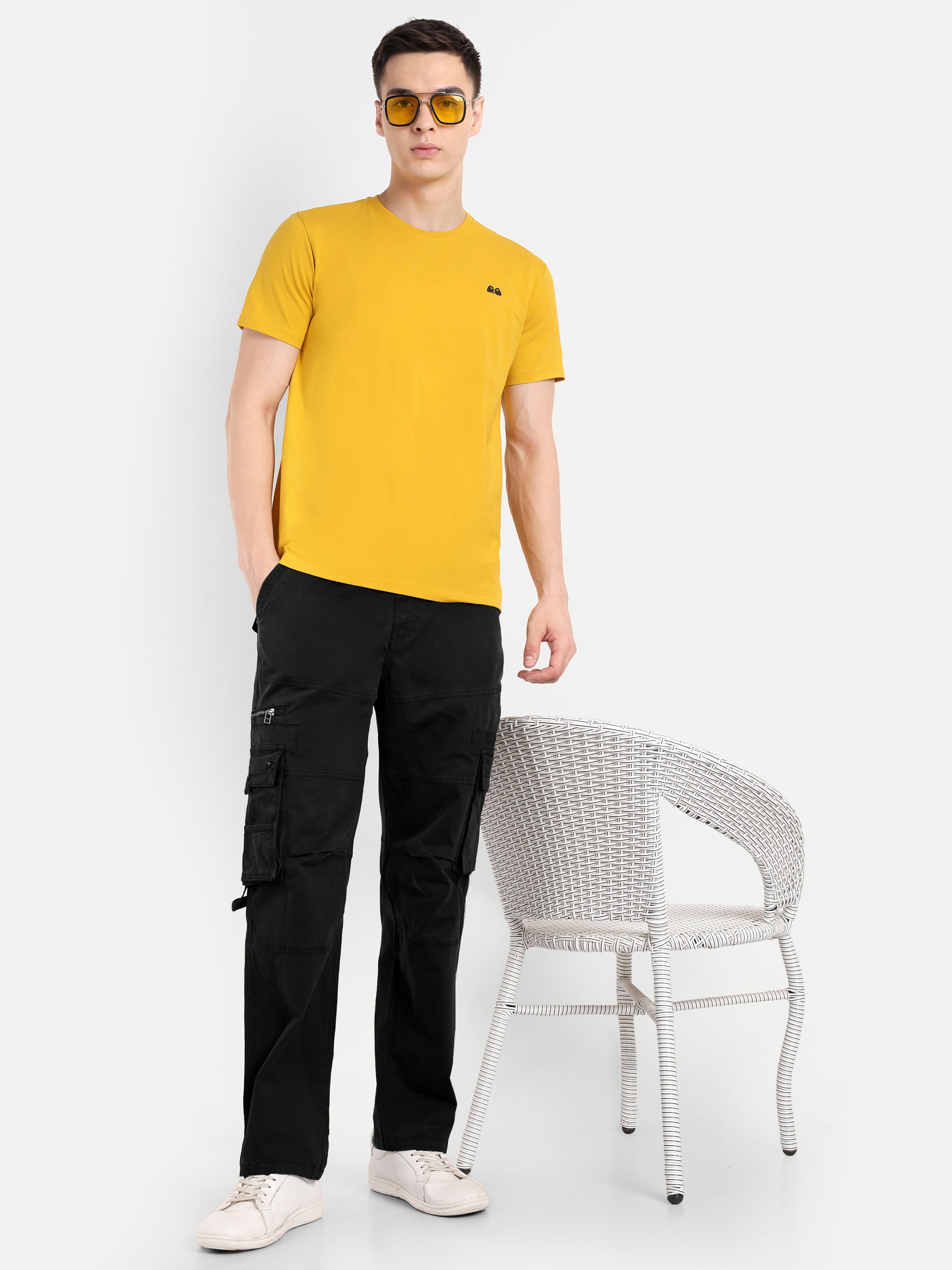 Black  straight fit cargo,