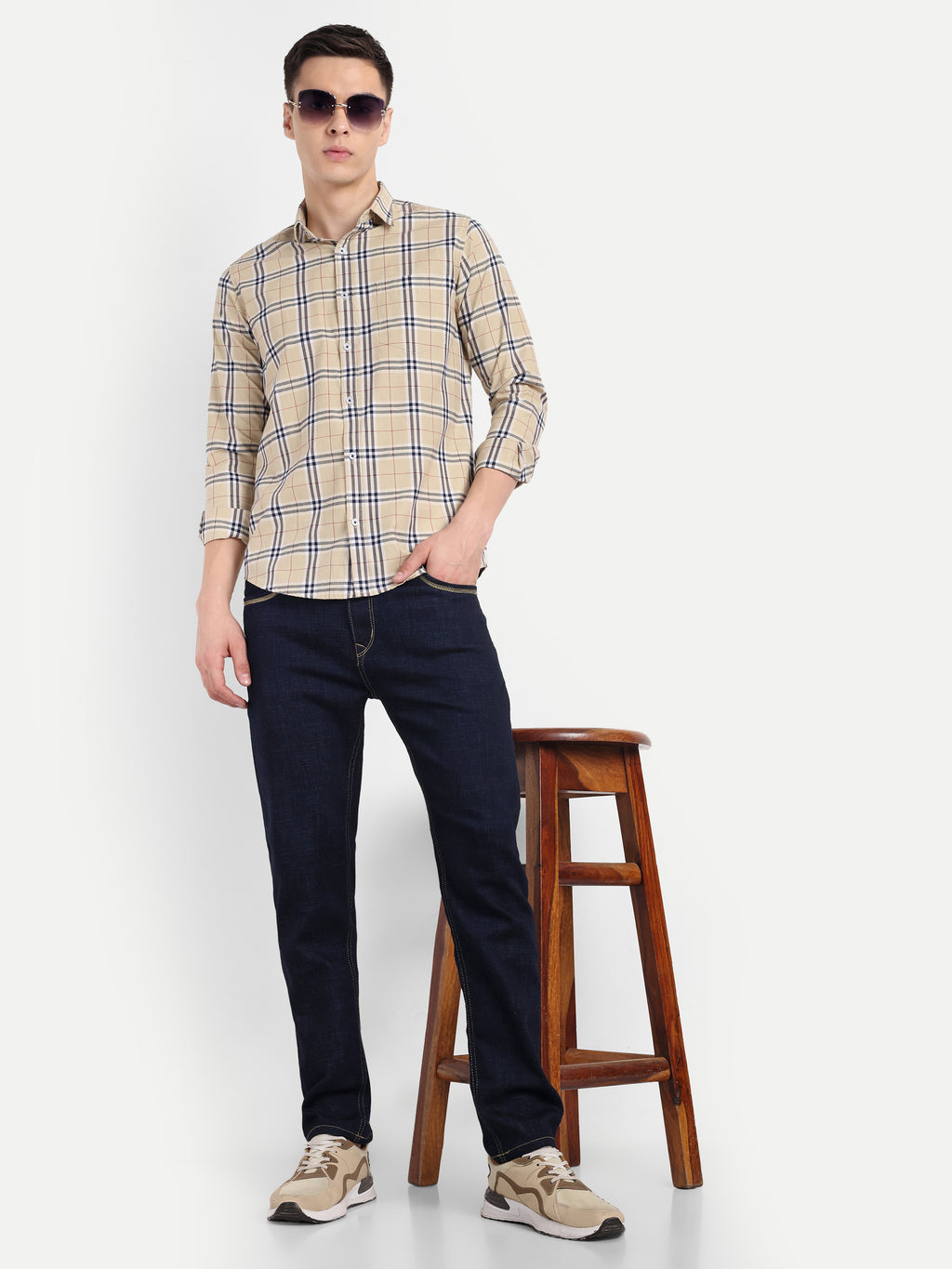 Indigo Blue   Men's  Stretchabl Pant