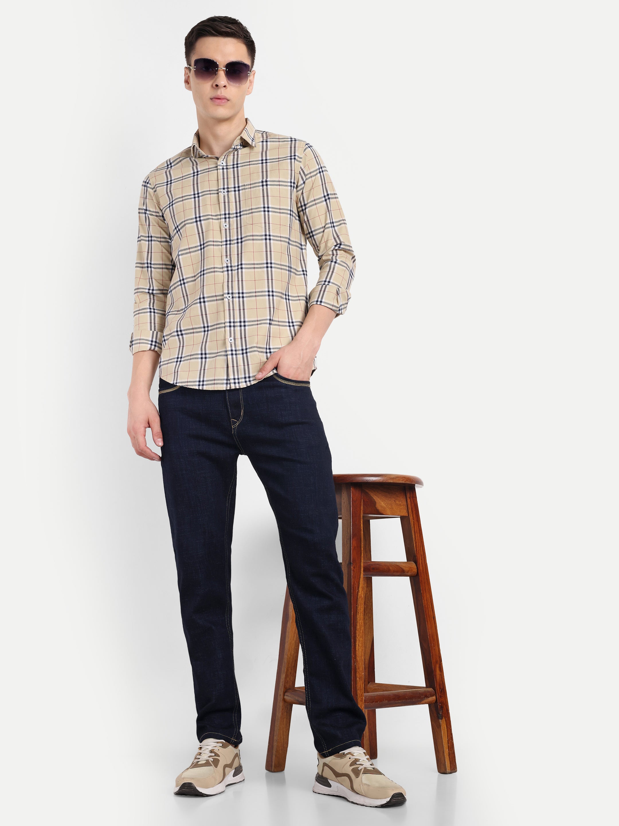 Indigo Blue   Men's  Stretchabl Pant