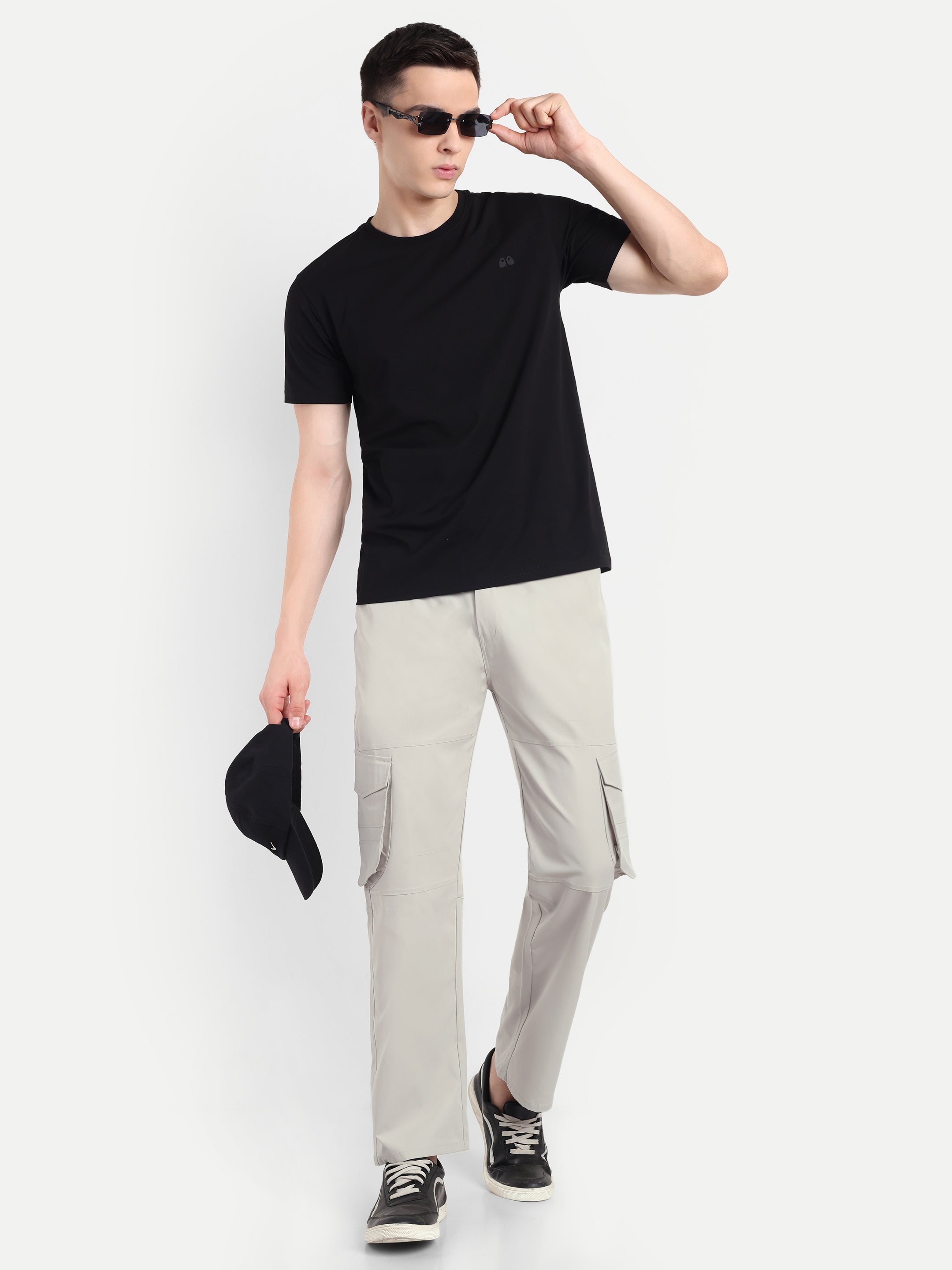 Grey Men's Urban Style Cargos | Korean Fashion