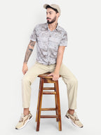 Light Beige Men's Linen Trackpant