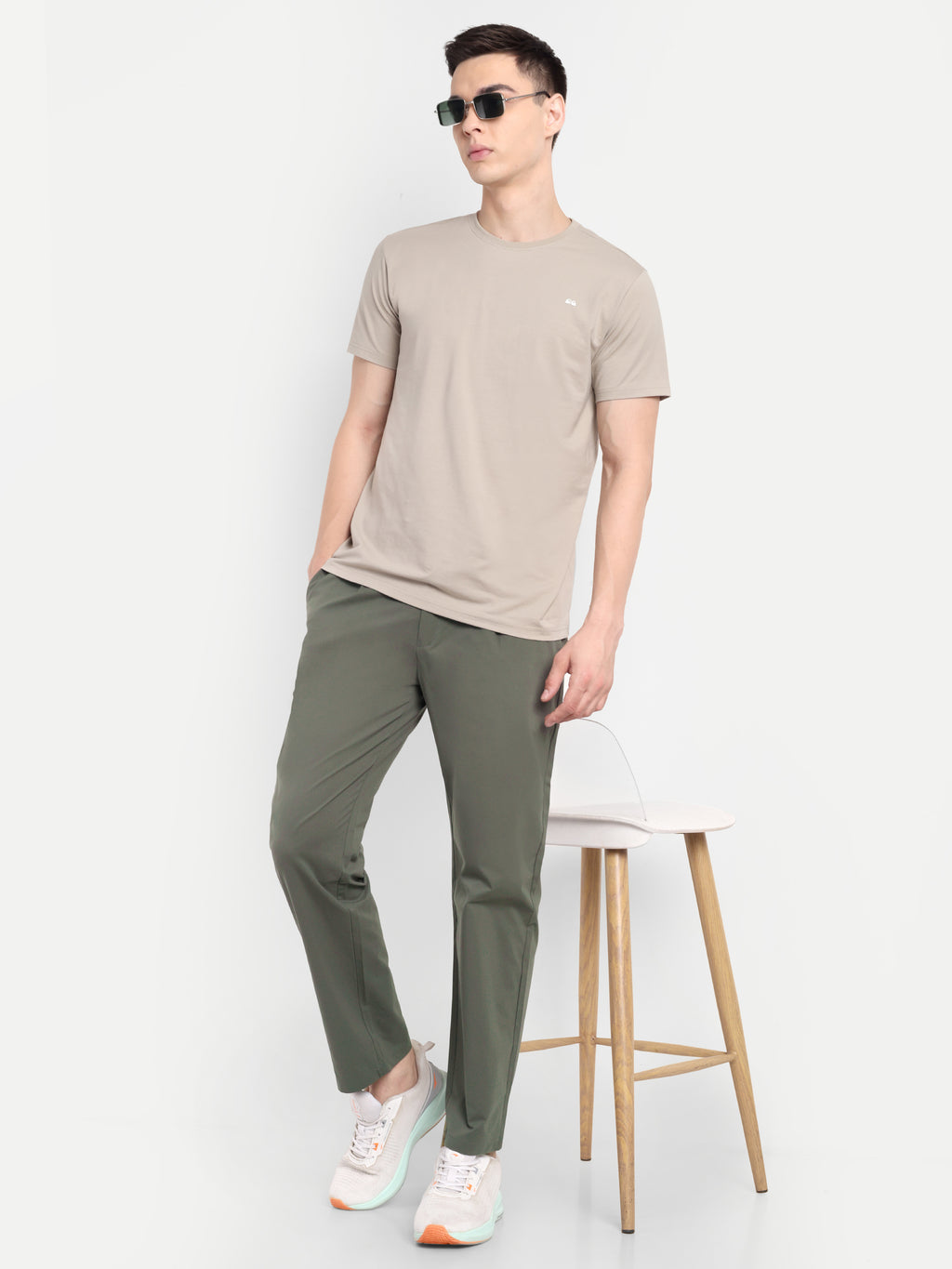 Olive Green  Men's  Stretchable Pant