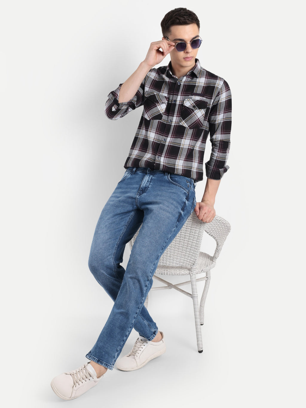 Indigo Blue Men's Pant Stretchable