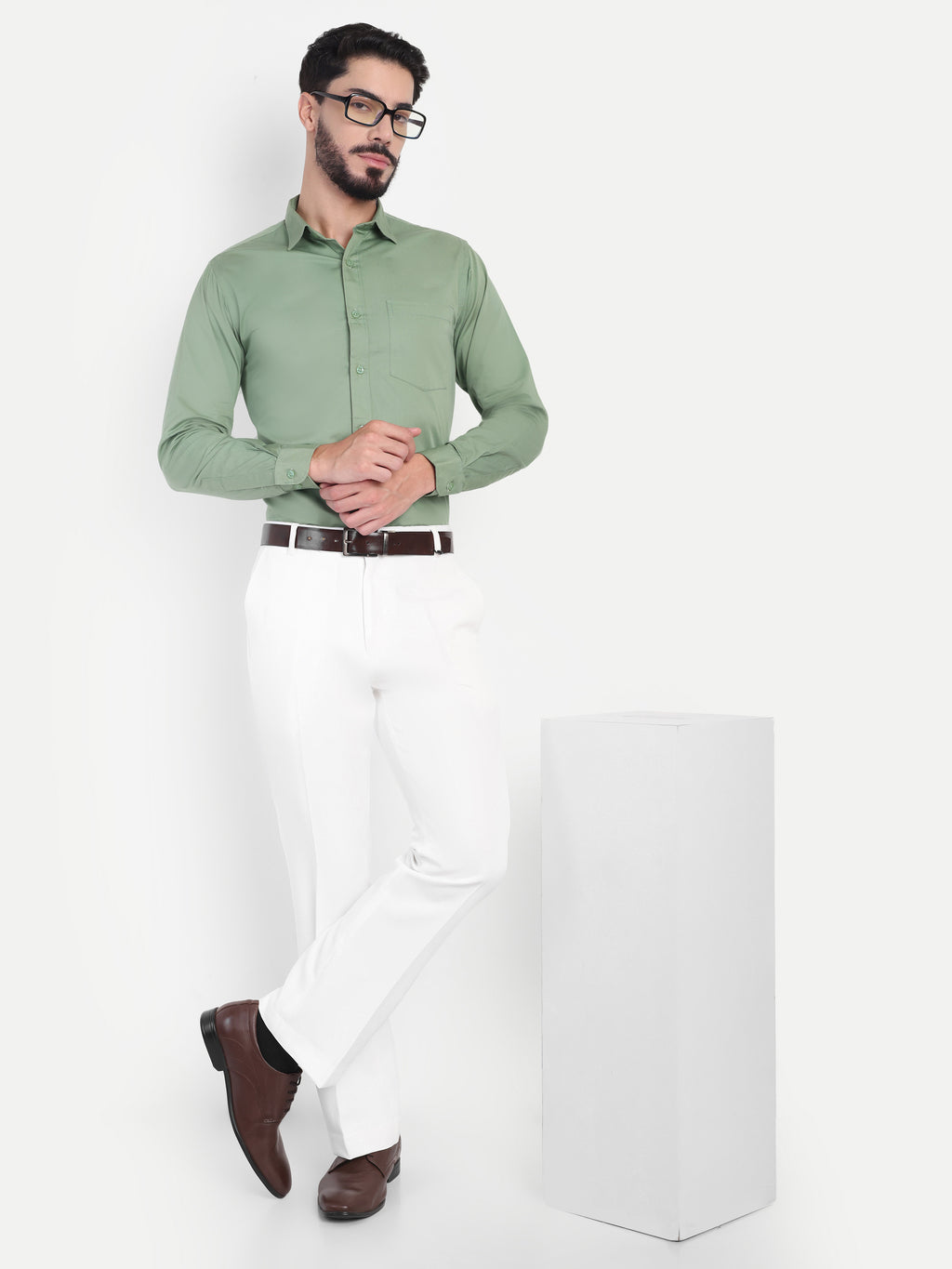 White Men's Formal Bootcut trousers | Office Wear & Party Wear