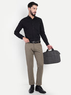 Men’s 4-way Taupe coloured Trousers | Office and Party wear