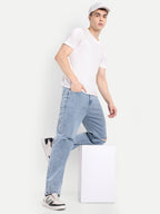 Ice Blue Stretchable Pants