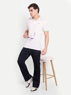CHEMISTREE Velvet Corduroy Denim Jeans for Men | Premium Fabric | Diagonal Weave | Bootcut Blue-Black