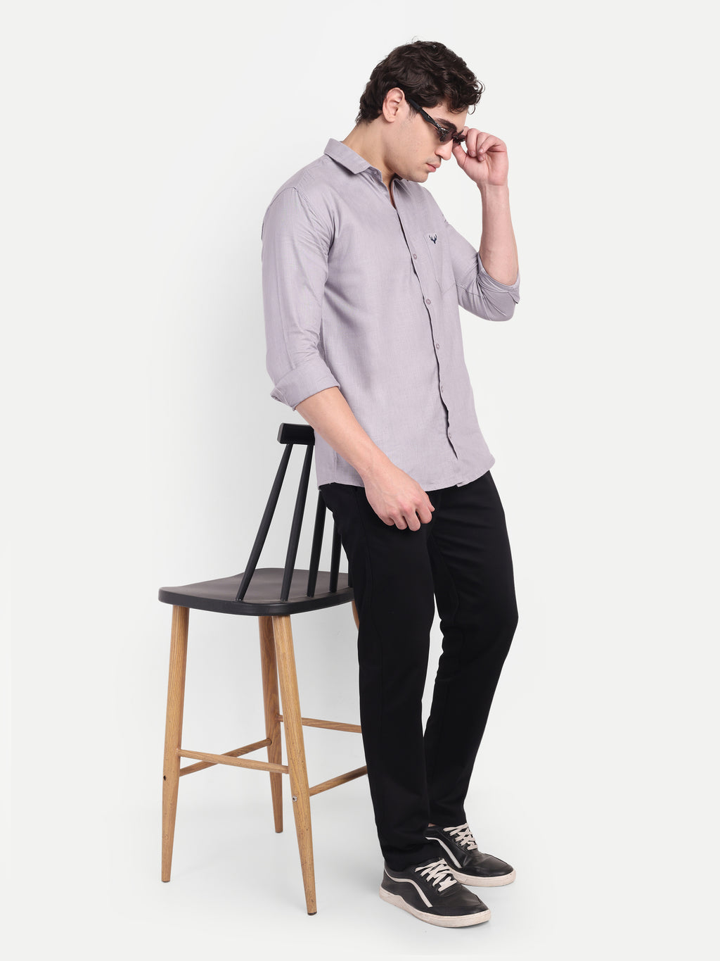 CHEMISTREE Velvet Corduroy Denim Jeans for Men | Premium Fabric | Diagonal Weave | Bootcut Blue-Black