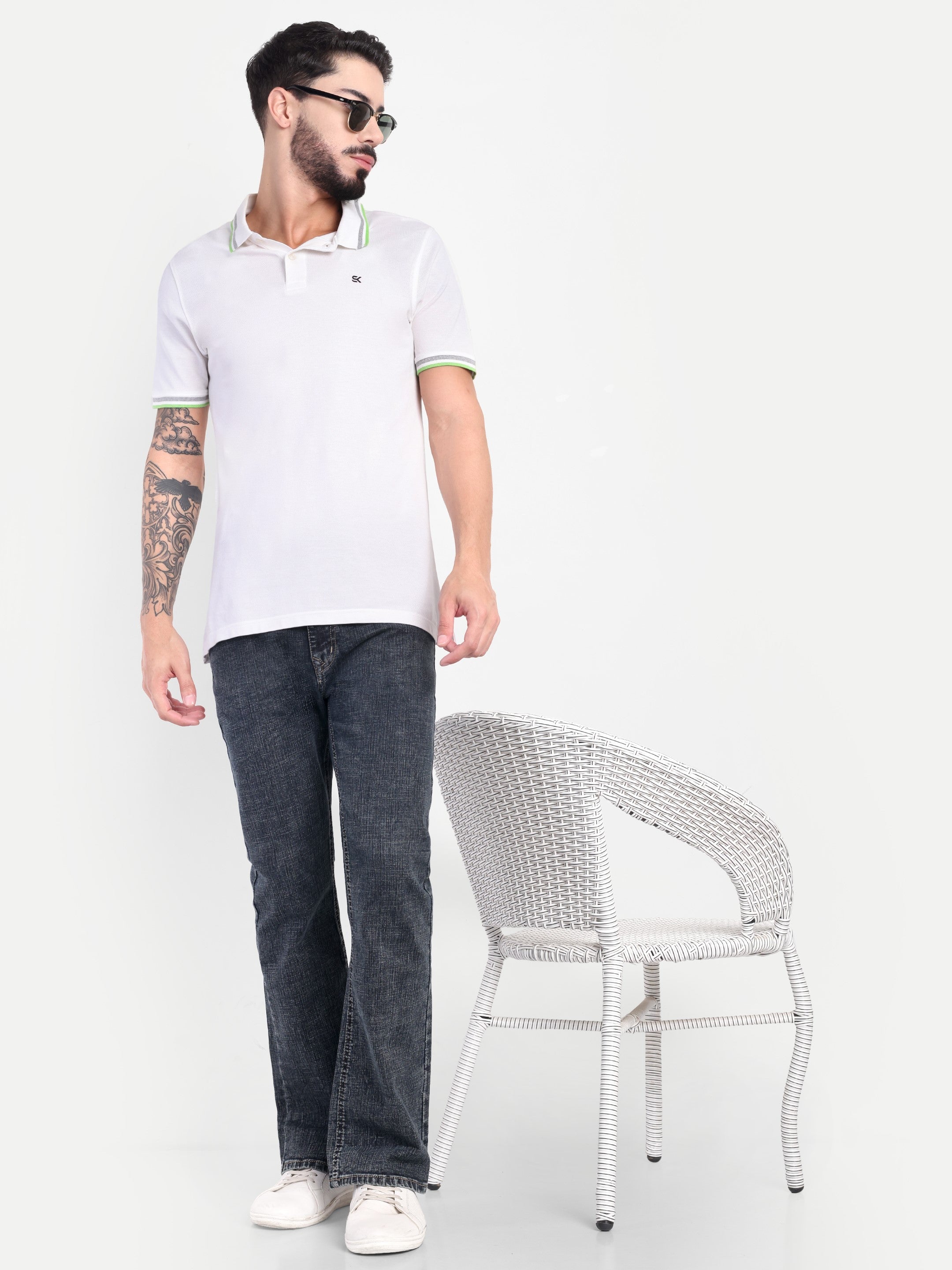 Blue Black Men's  Bell Bottom jeans