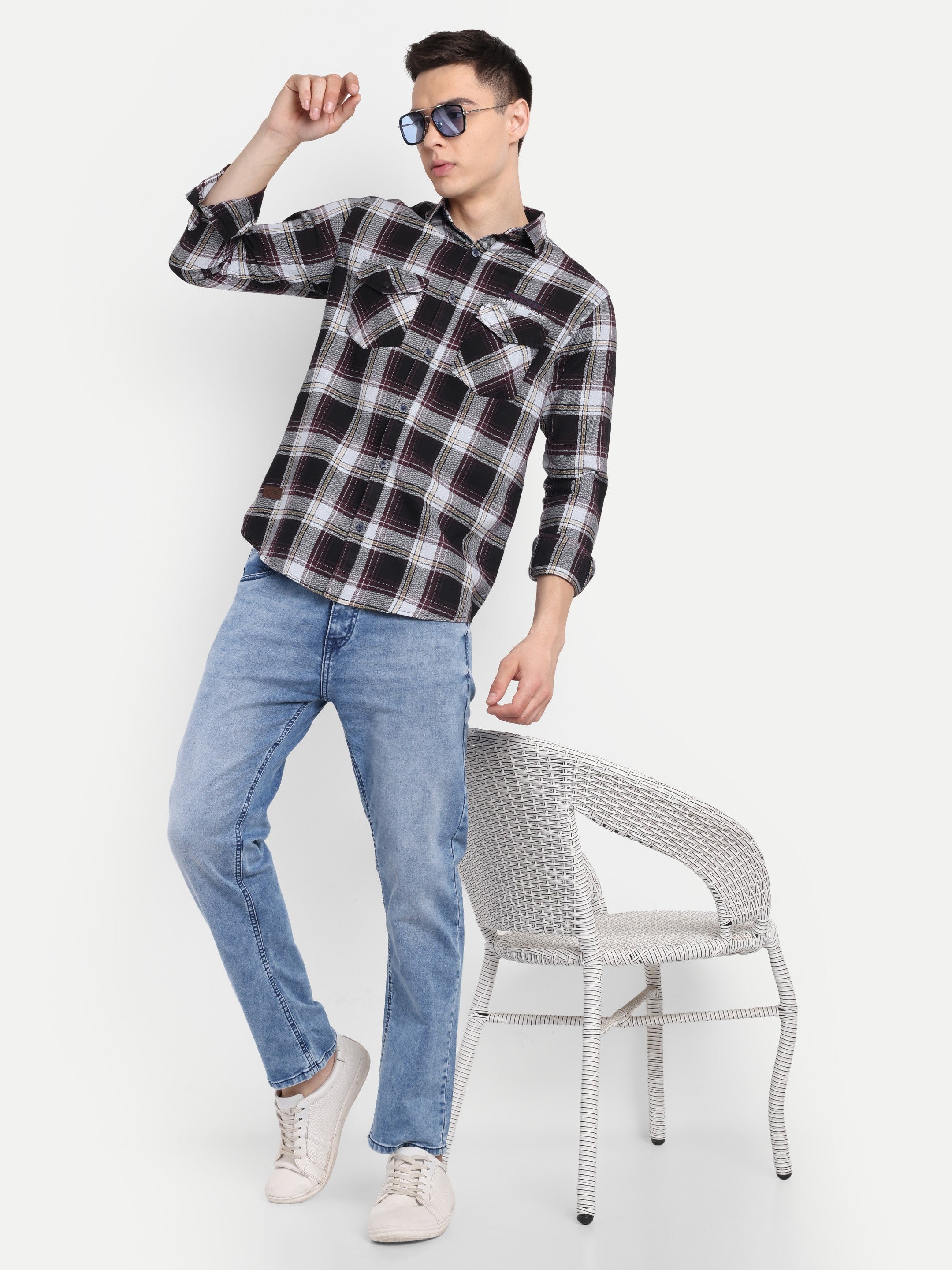 Ice Blue Men's  Stretchable Pants