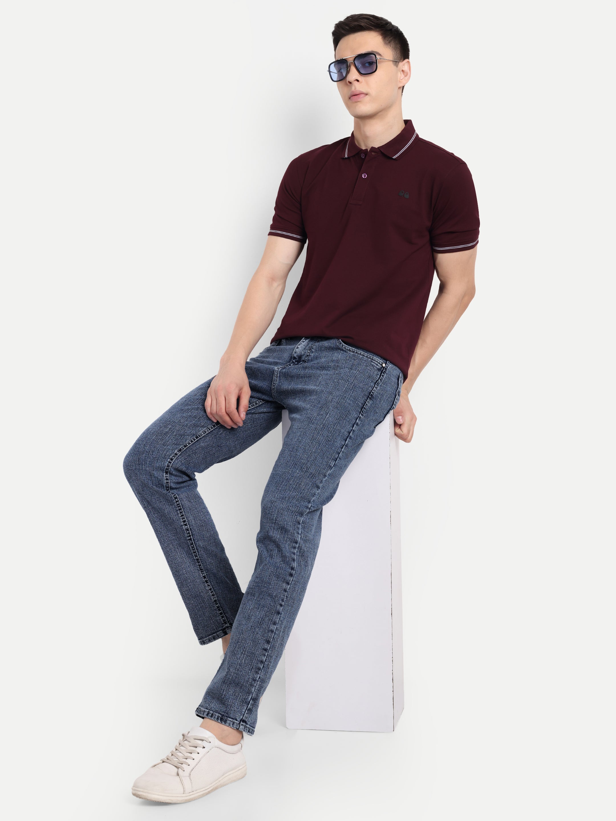 Blue Men's Pant Stretchable