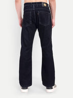 CHEMISTREE Men's Velvet Corduroy Denim Jeans | Premium Fabric | Straight Weave Bootcut Fit Blue