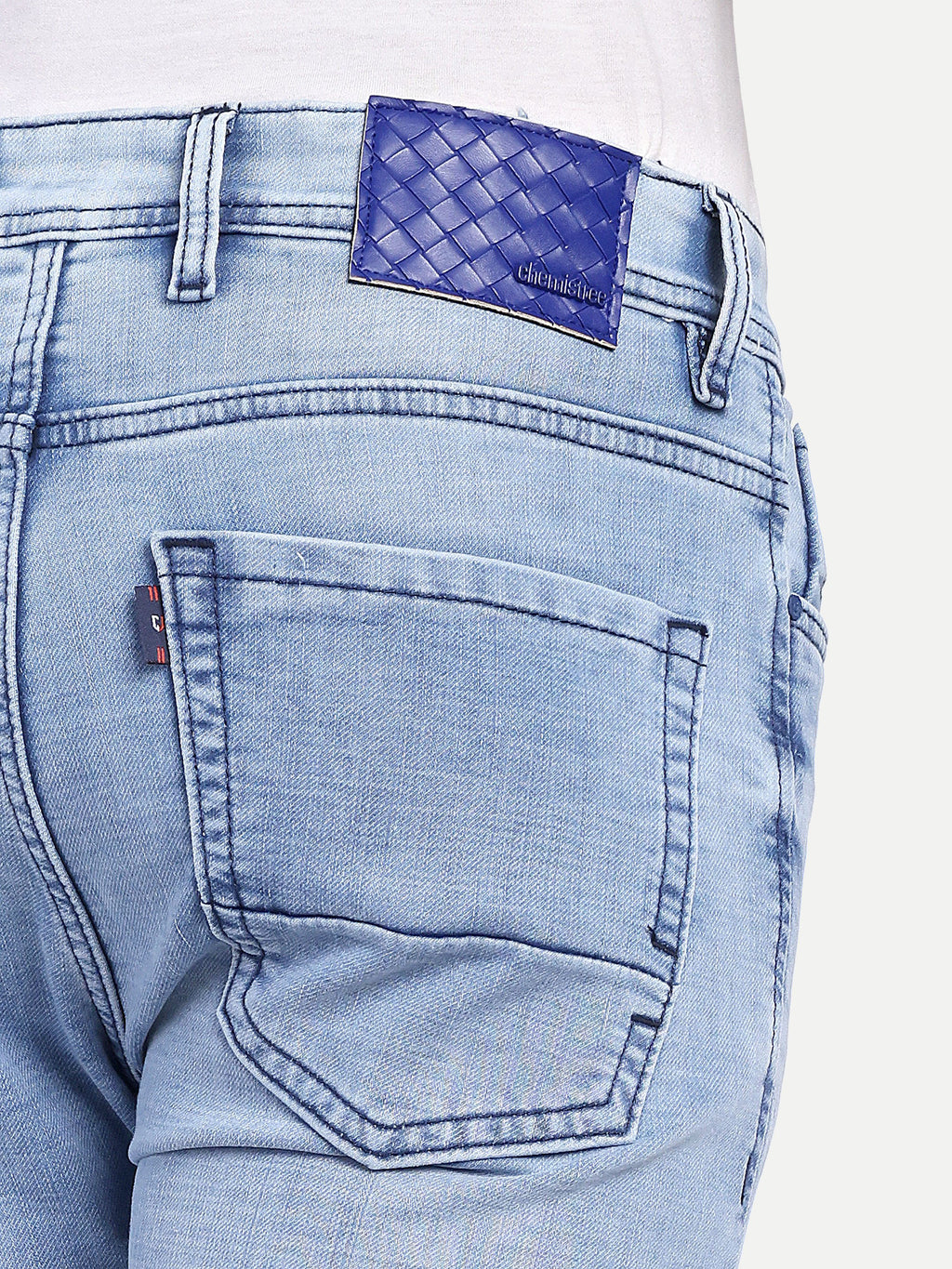 Sky Blue Bell Bottom jeans for men