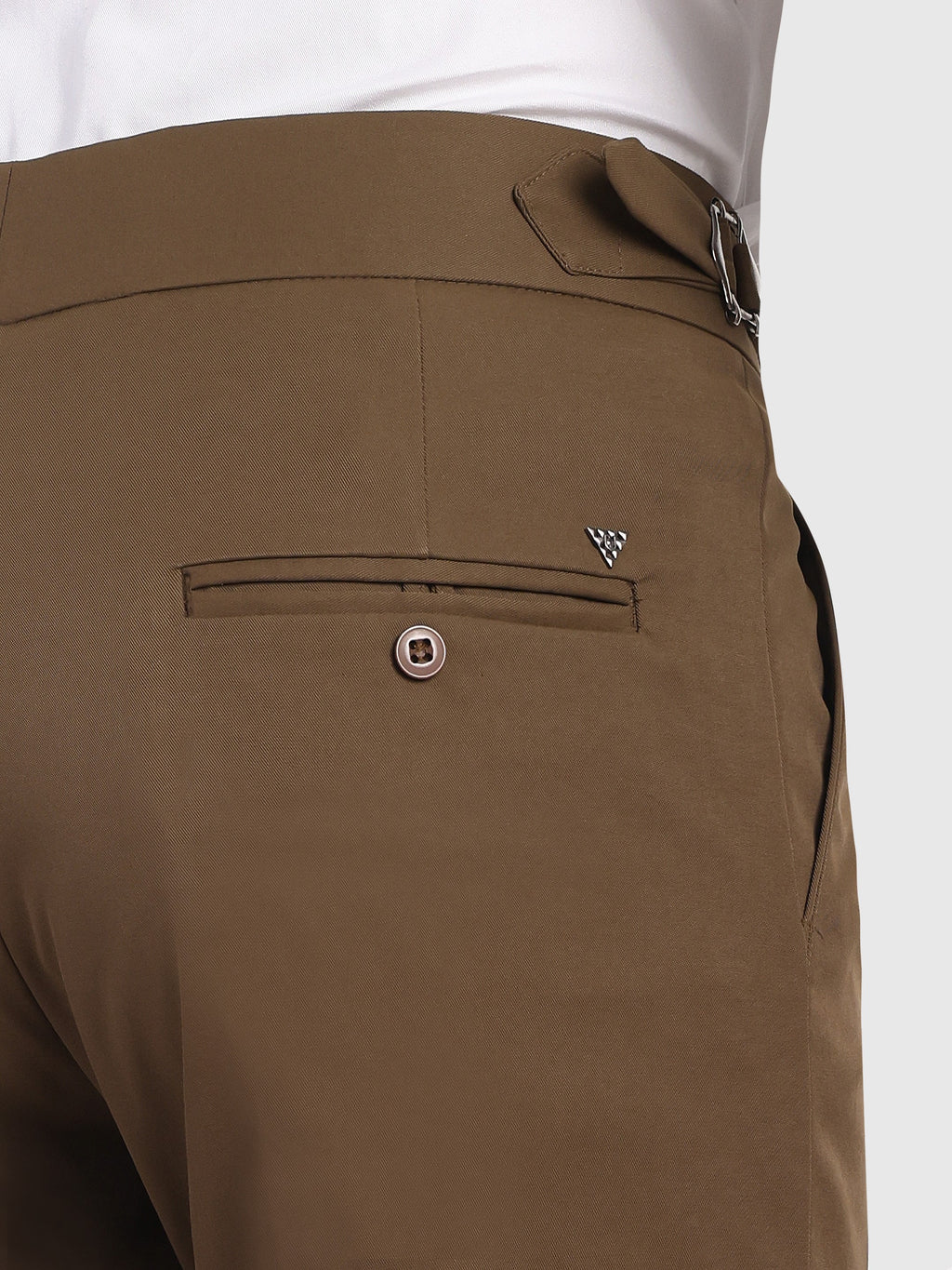 Earth Brown Men's Gurkha trousers| Office & Party Wear | Carrot Fit