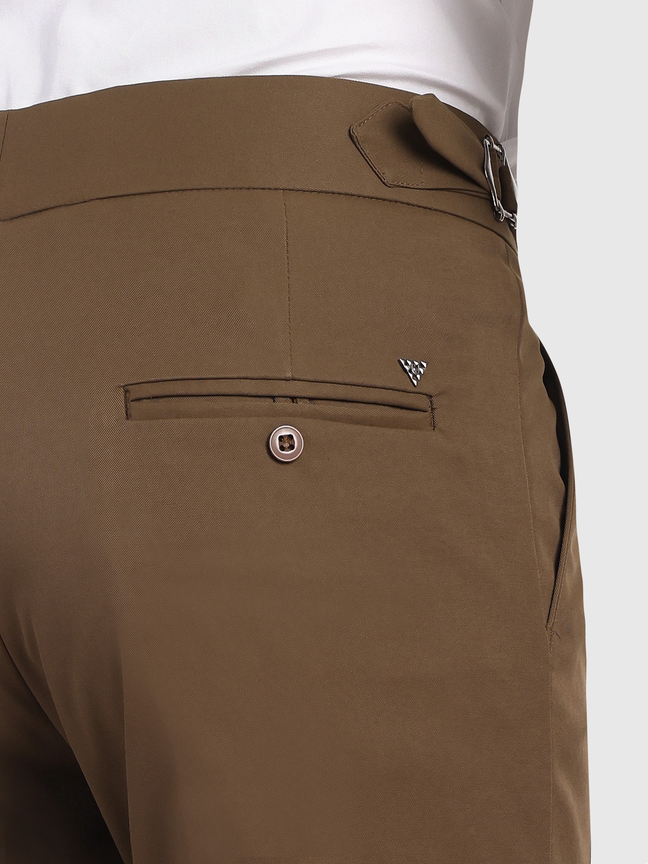 Earth Brown Men's Gurkha trousers| Office & Party Wear | Carrot Fit