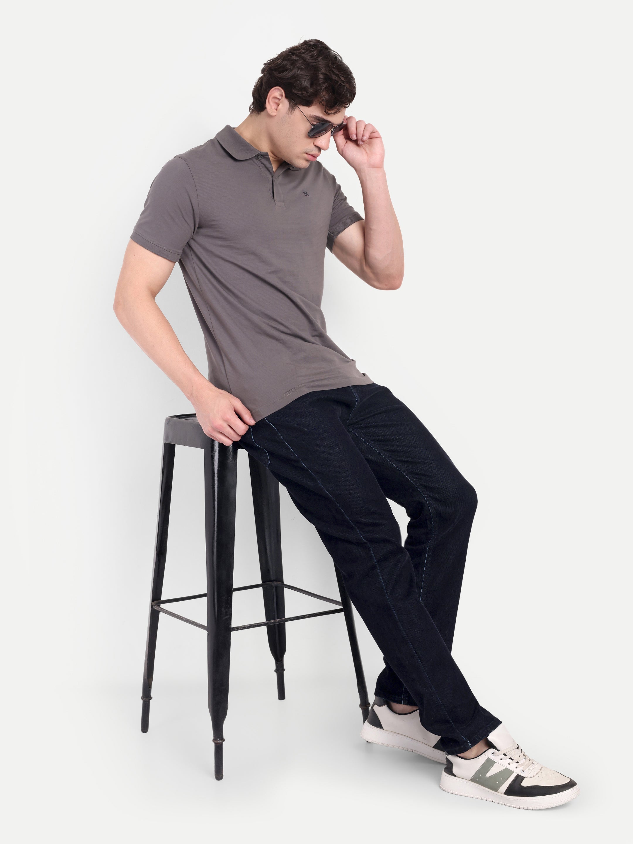 CHEMISTREE Men's Velvet Corduroy Denim Jeans | Premium Fabric | Straight Weave Slim Fit Blue
