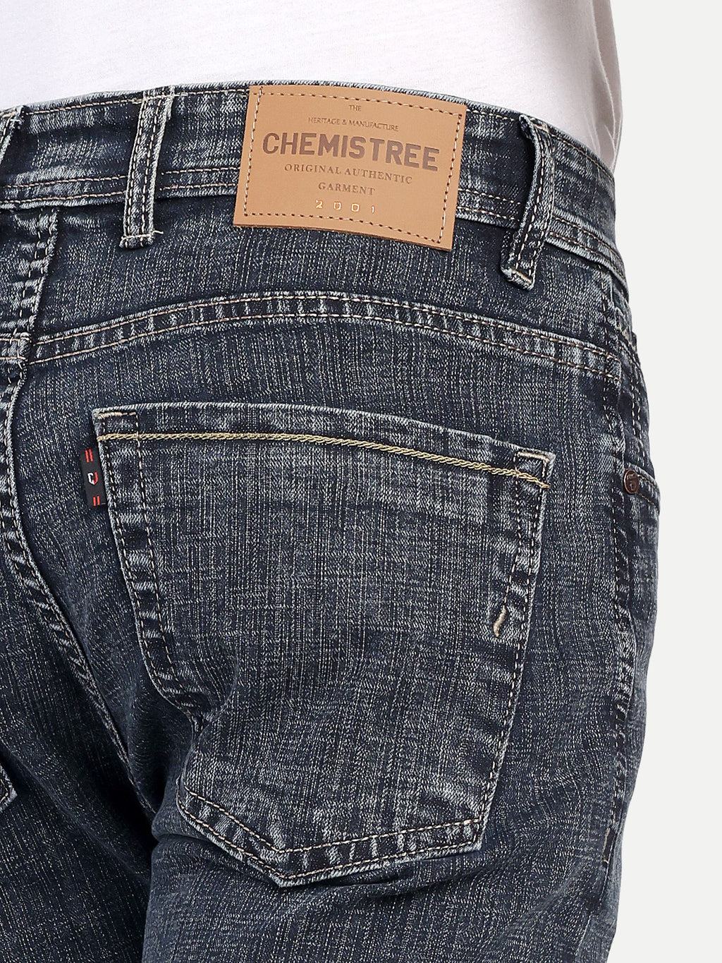 Blue Black Bell Bottom jeans for men