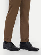 Earth Brown Men's Gurkha trousers | Office & Party Wear | Carrot Fit