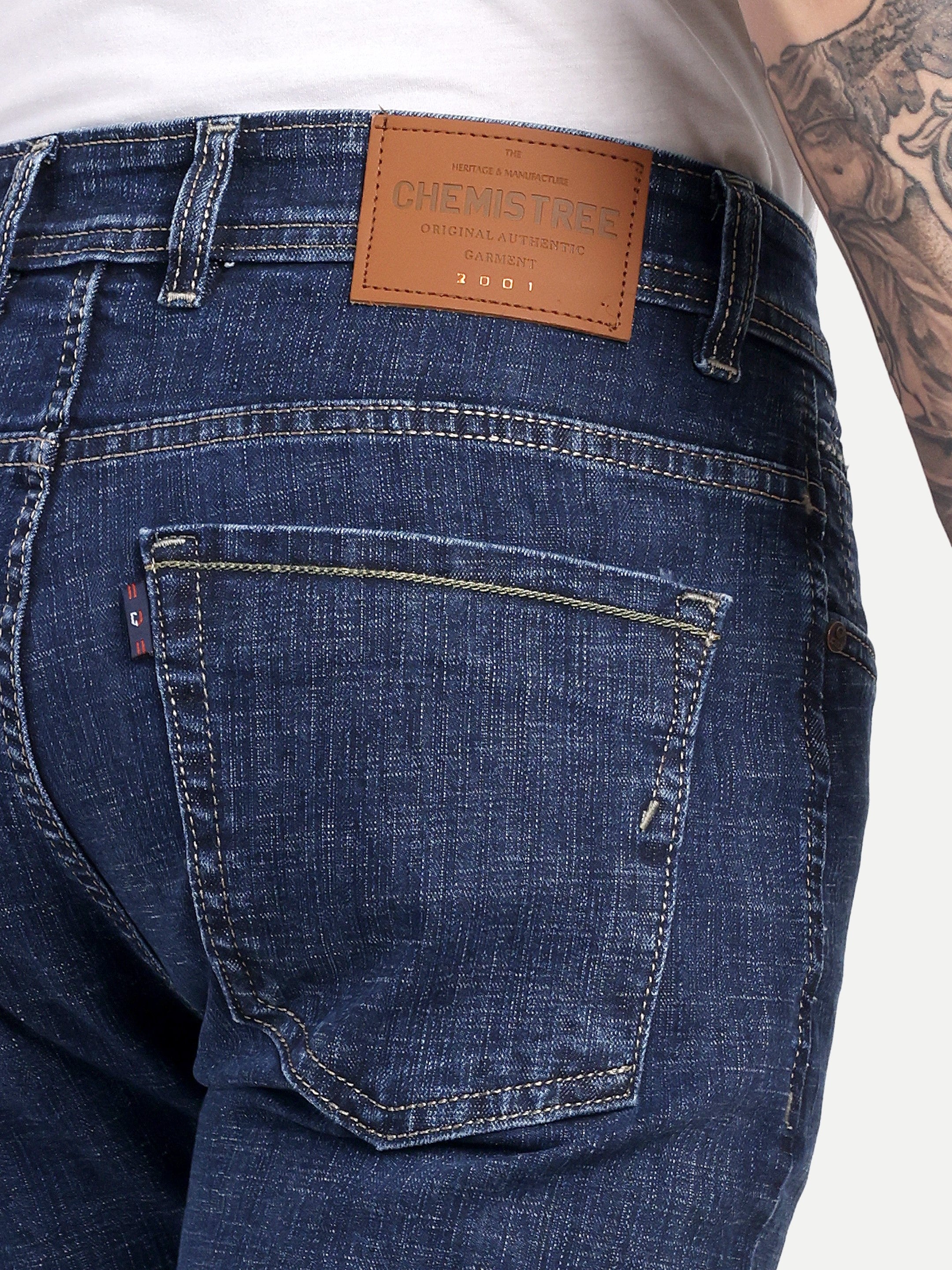 Deep Blue Men's Pant Bell Bottom shaped jeans