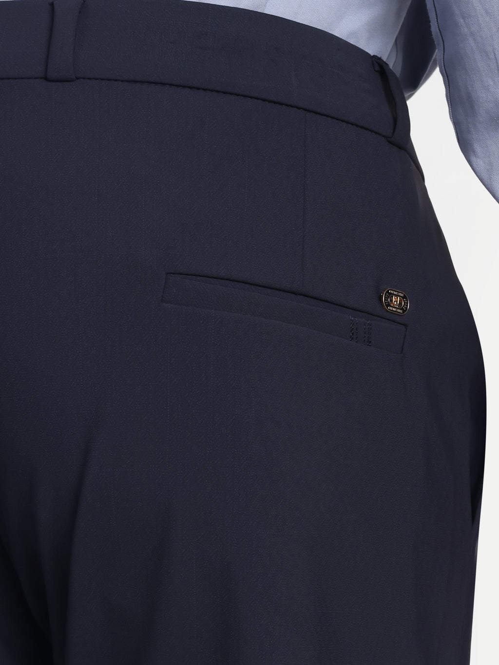 Navy Blue Men's 4-way trousers | party wear & Office Wear